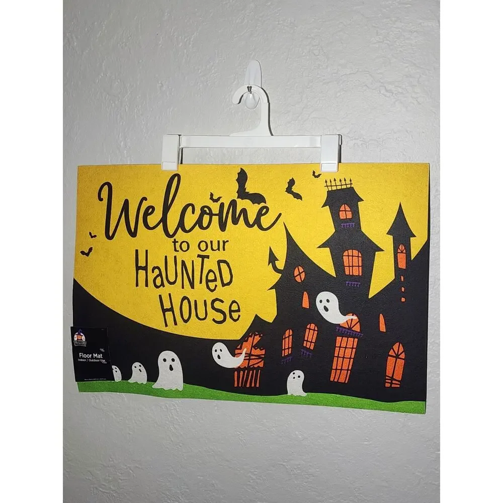 New Halloween Welcome to our Haunted House Door Mat